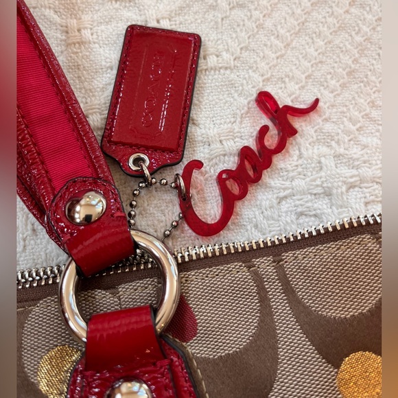 Coach Poppy Glam Shoulder Tote handbag, dustbag, 2 hangtags detachable strap EUC - Picture 8 of 17